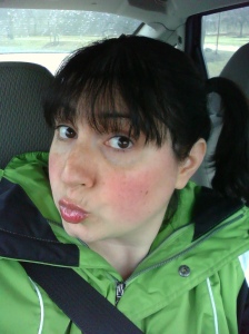 This is me: kissy face and pigtails!